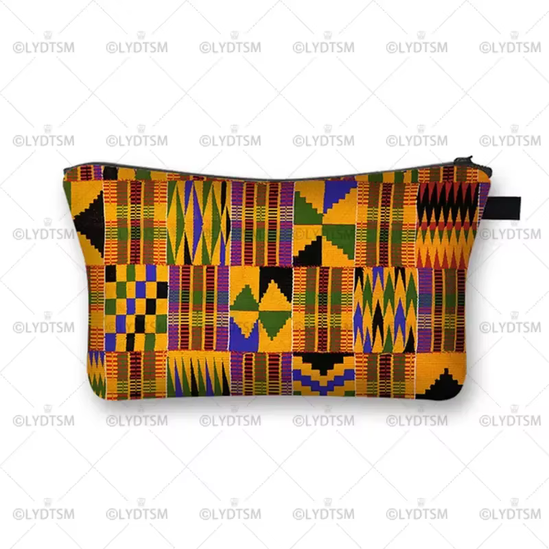 Trousse à cosmétiques imprimée pour femmes africaines, sacs de maquillage pour dames afro, étui à co