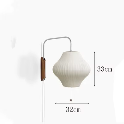 Nelson bulle applique E27 japonais soie applique pour salon décoratif mur étude allée chambre lampe 
