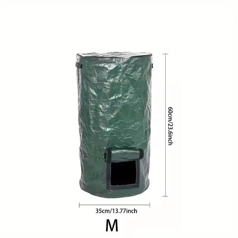 Sac poubelle réutilisable pour l'extérieur, sac de collecte des déchets de cuisine, avec fermeture à