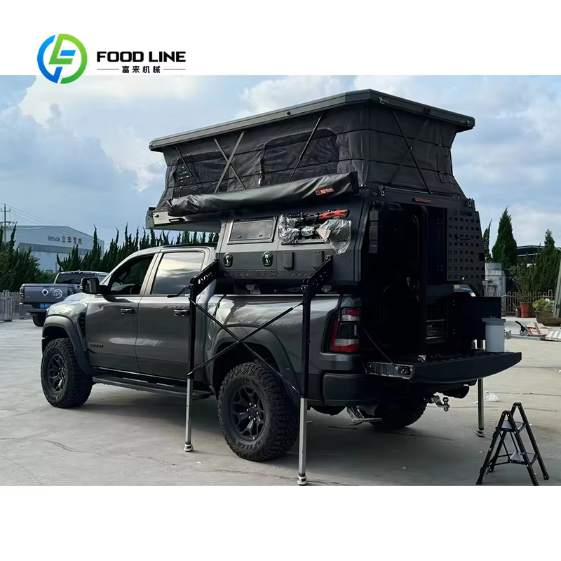 Topper de camion personnalisé avec ouverture latérale et tente de toit pour voyages d'aventure – Ach