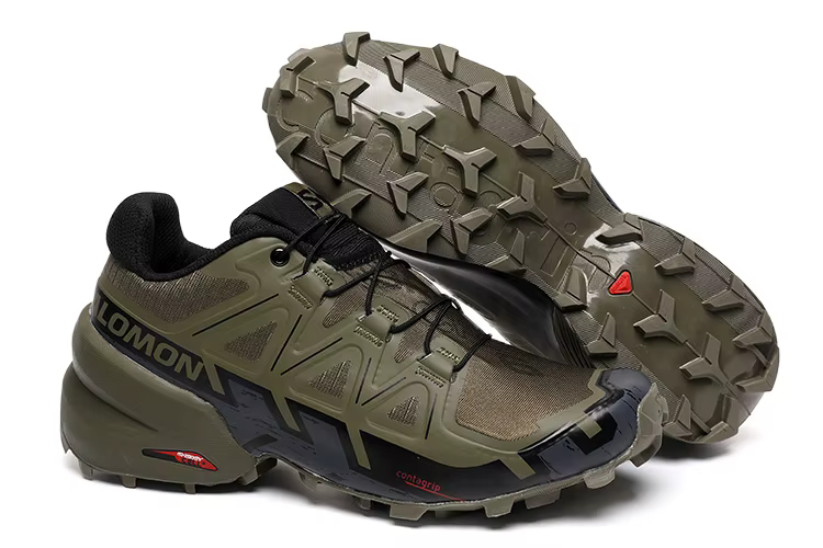 Chaussures de trail running Salomon Speedcross 6 rouge/noir pour homme | Semelle extérieure Contag
