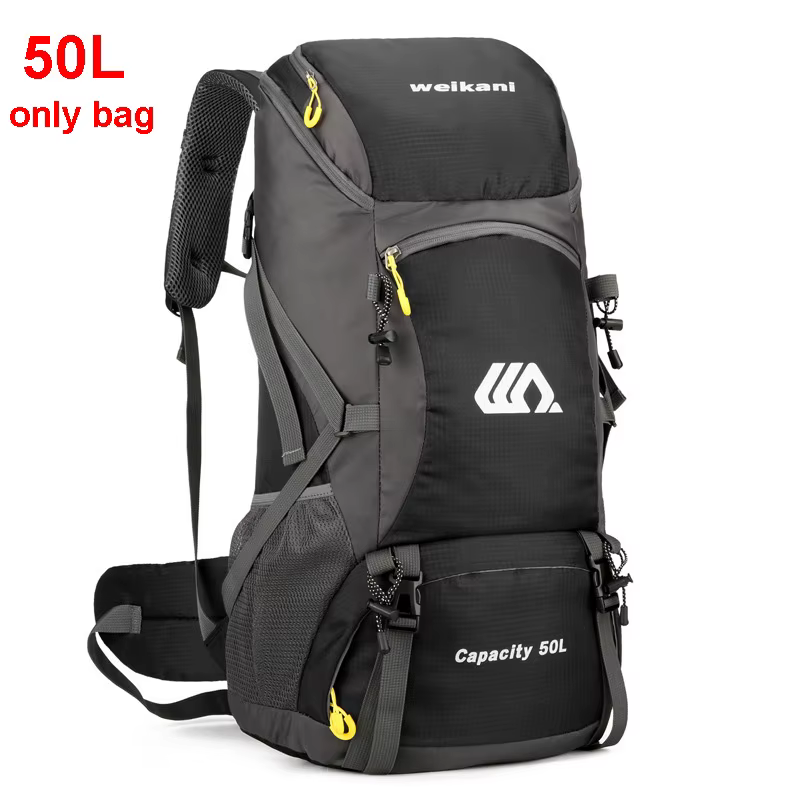 Sac à dos de voyage 50L Camping Hommes Grand Randonnée Sac à dos Touristique Imperméable Sac de spor