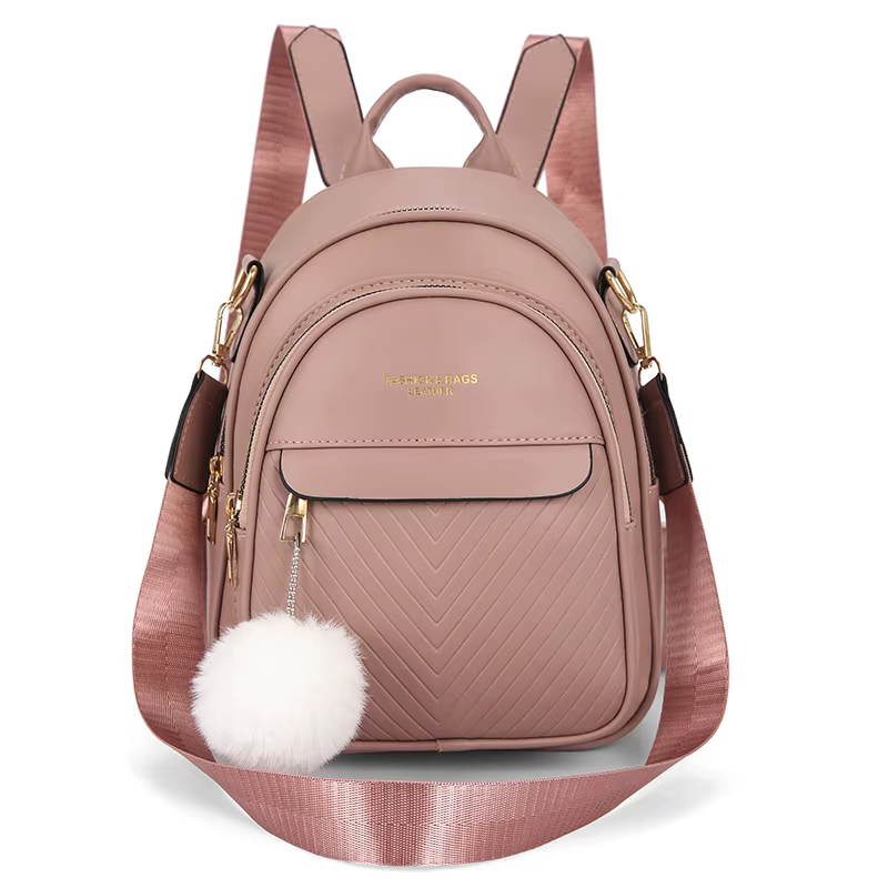 Sac à dos urbain tendance pour femmes, sac de voyage décontracté en PU imperméable de taille moyenne