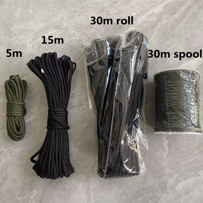 Paracorde 550 à 7 cœurs, 5M/15M/30M, 4mm, cordon de Parachute, kit de corde de survie pour Camping e