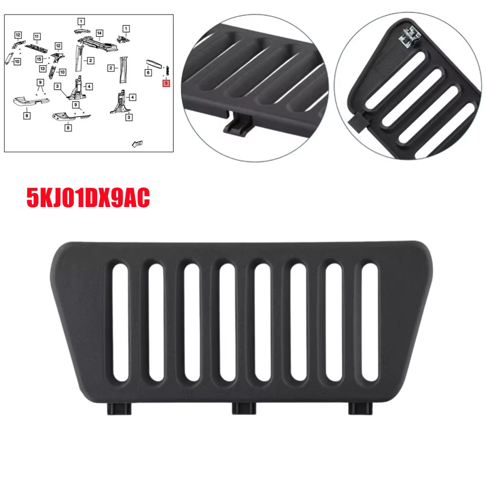 Pour Jeep Wrangler Jk 2011-2018 5KJ01DX9AC 5KJ01XDVAC 5KJ01XDVAB 1x accessoires de calandre de porte