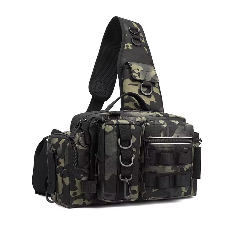Sac à dos de pêche pour homme, sac à dos à bandoulière unique, sac à dos tactique, poche de transpor