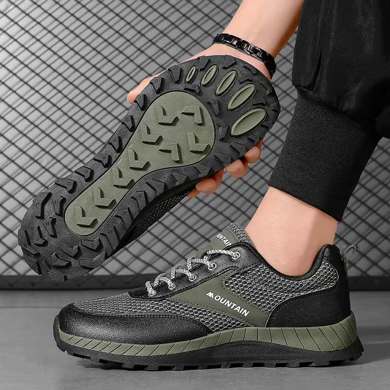 Chaussures de randonnée à semelle large et rembourrée, semelle épaisse absorbant les chocs, tige res