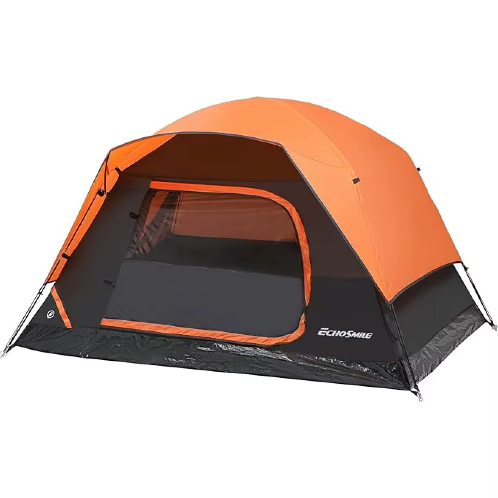 Tente de Camping 2/3/4 personnes, Double couche imperméable et coupe-vent avec toit anti-pluie, inst