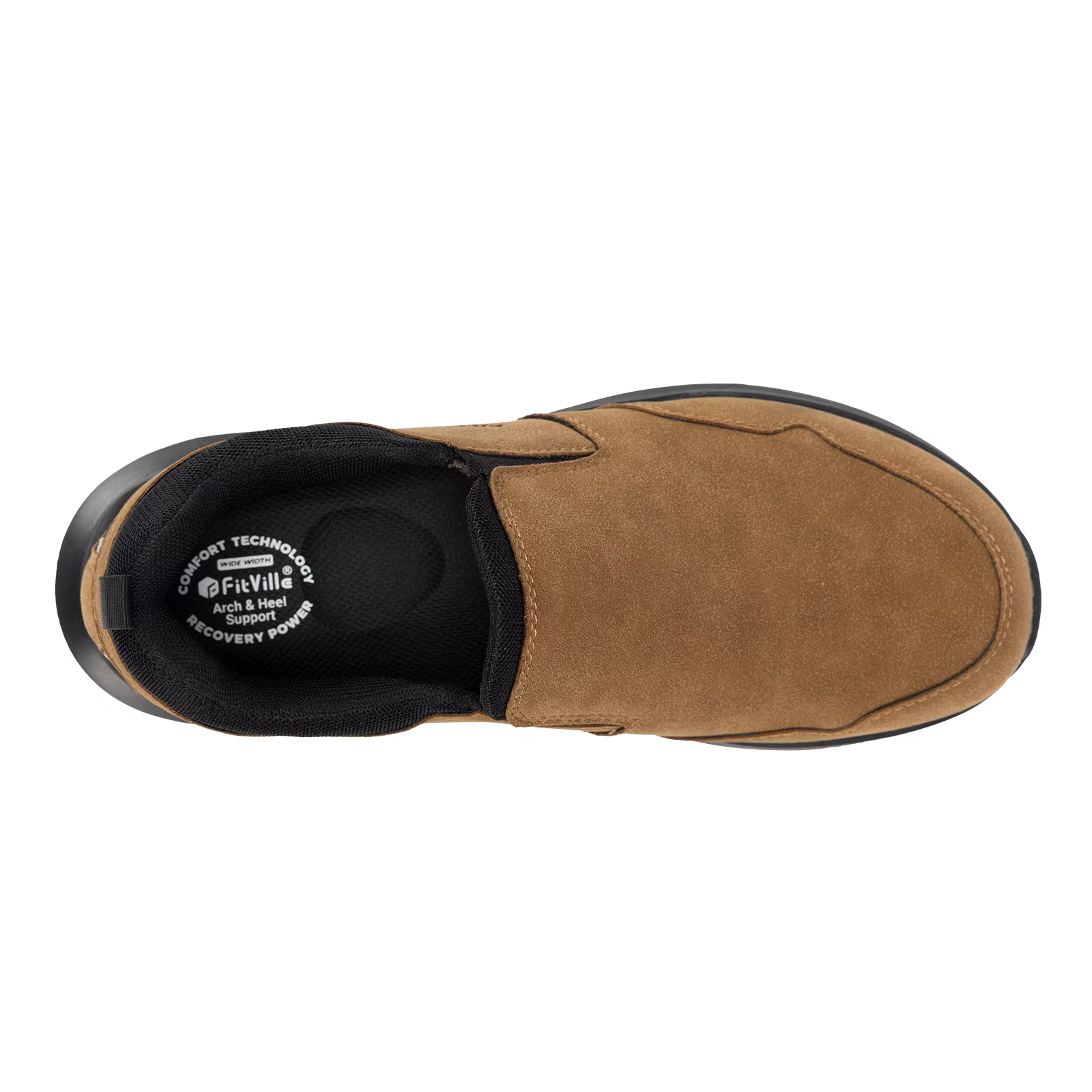 FitVille – chaussures de randonnée larges pour hommes, mocassins confortables à enfiler, baskets de