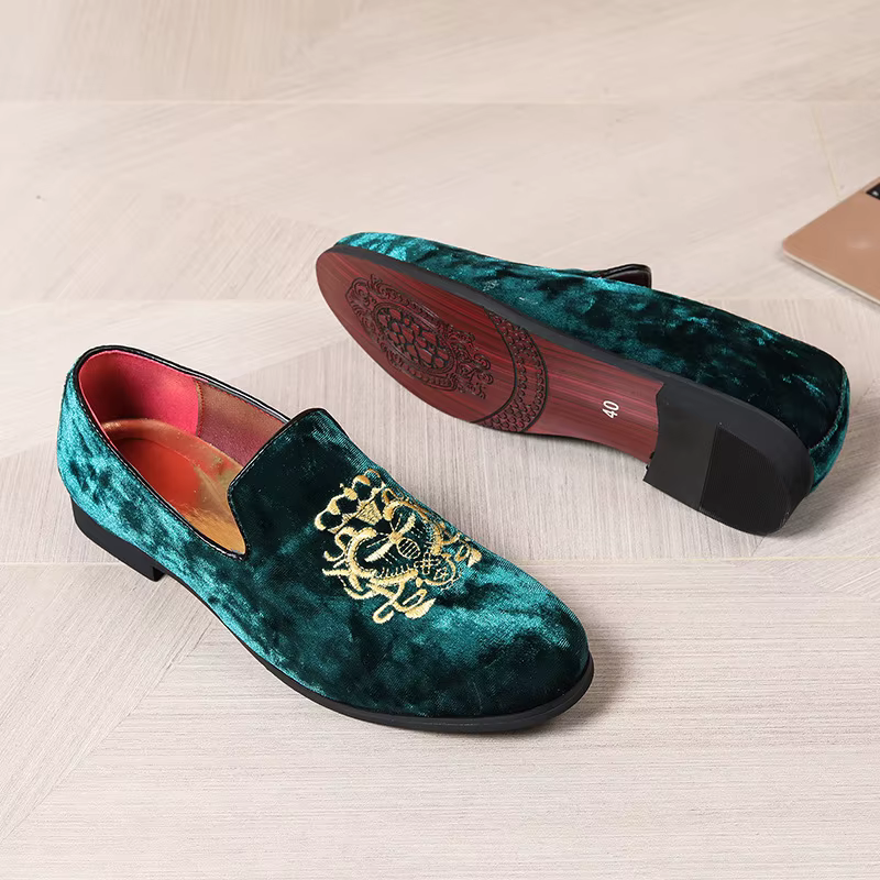 Robe de mariée chaussures décontracté hommes mocassins 2025 nouveau paresseux chaussures plates brod