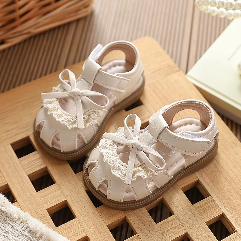 Chaussures de marche pour bébé, sandales de plage pour enfants, avec nœuds simples et mignons, semel