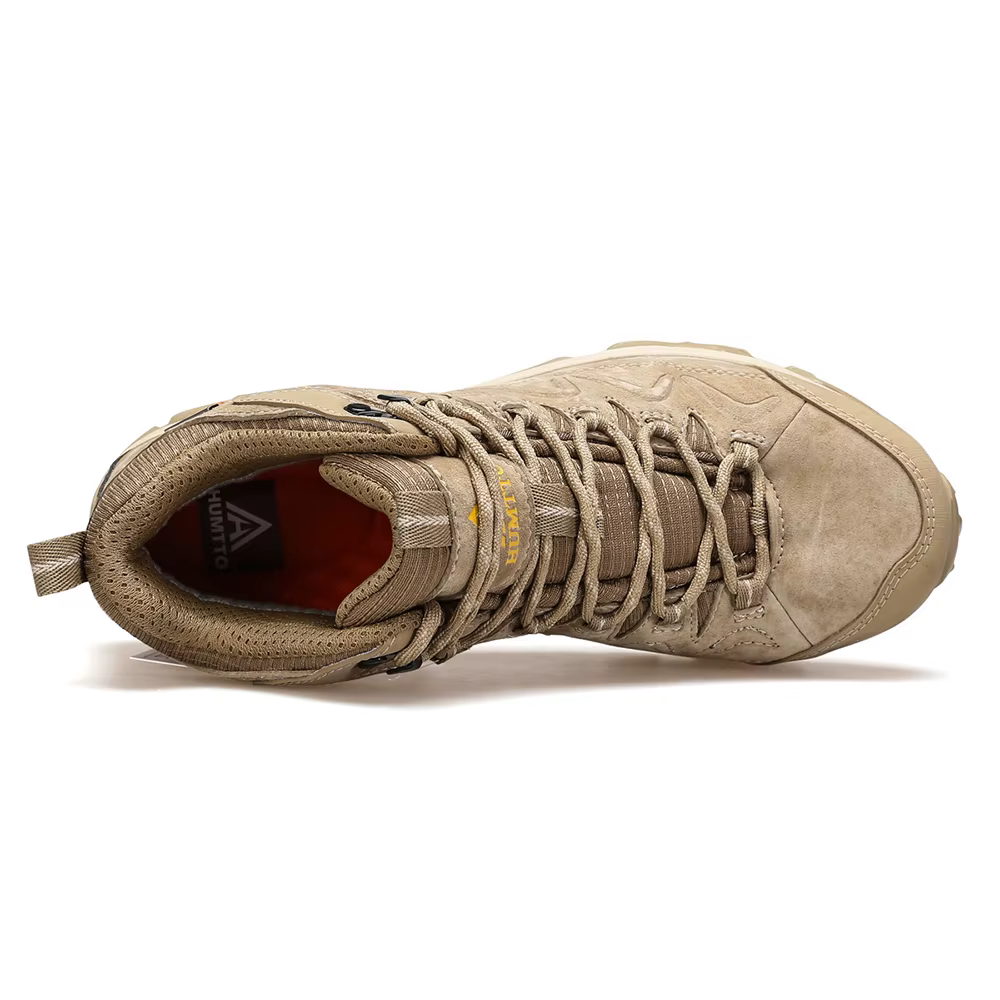 HUMTTO chaussures en cuir véritable pour hommes bottes de randonnée d'hiver respirant Camping chauss