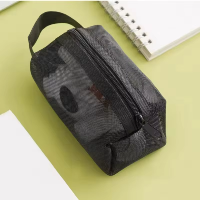 Mini sacs à cosmétiques en maille de Nylon transparent pour femmes, petits sacs de maquillage pour r