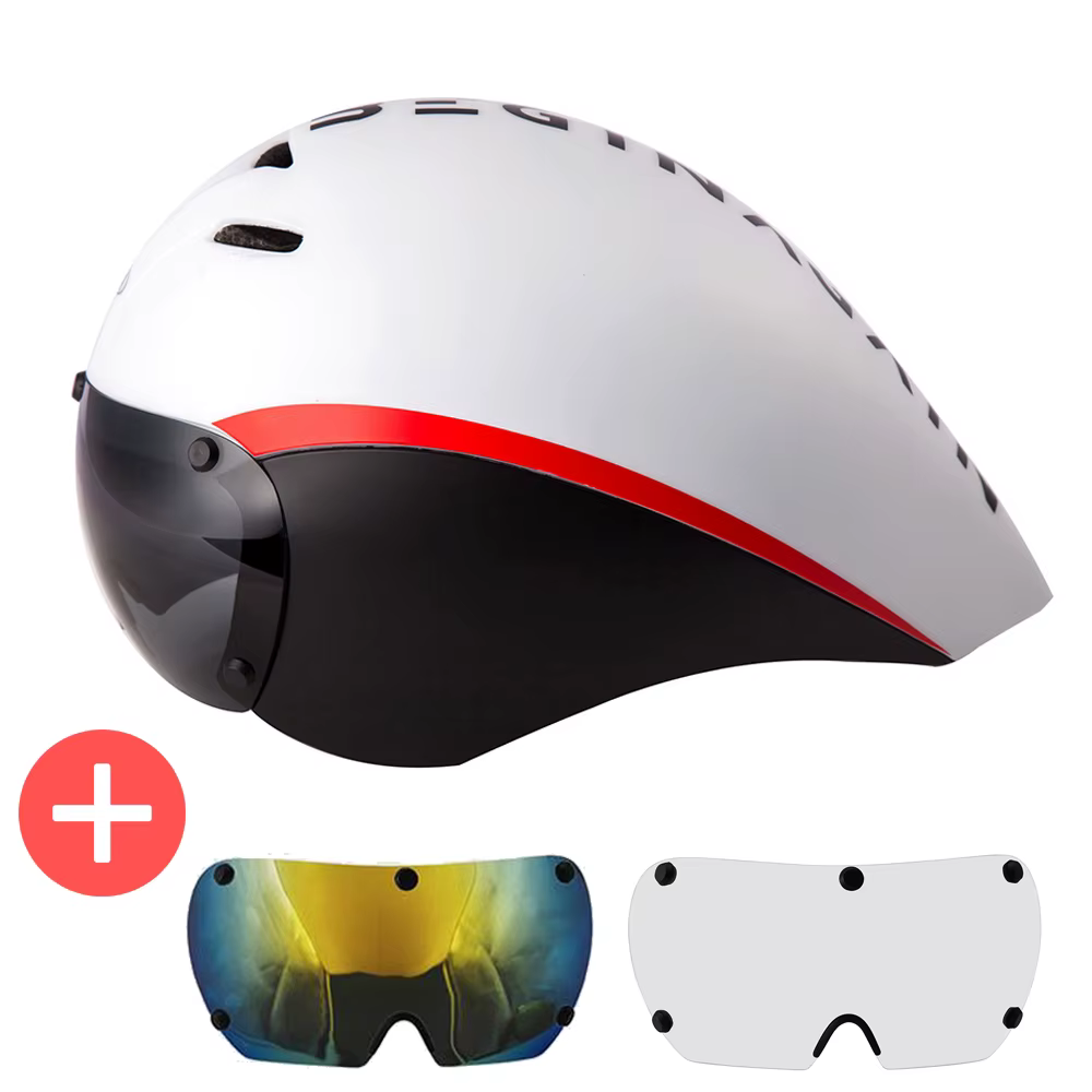 Aero Goggles casque de vélo TT Triathlon casques de vélo de route casque d'équitation de course auto