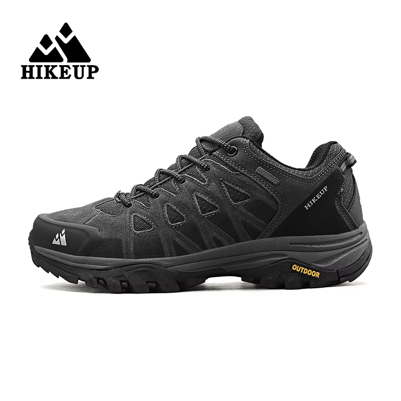 HIKEUP-Chaussures de Randonnée Respirantes à Lacets pour Homme, Baskets de Trekking, d'Escalade en P