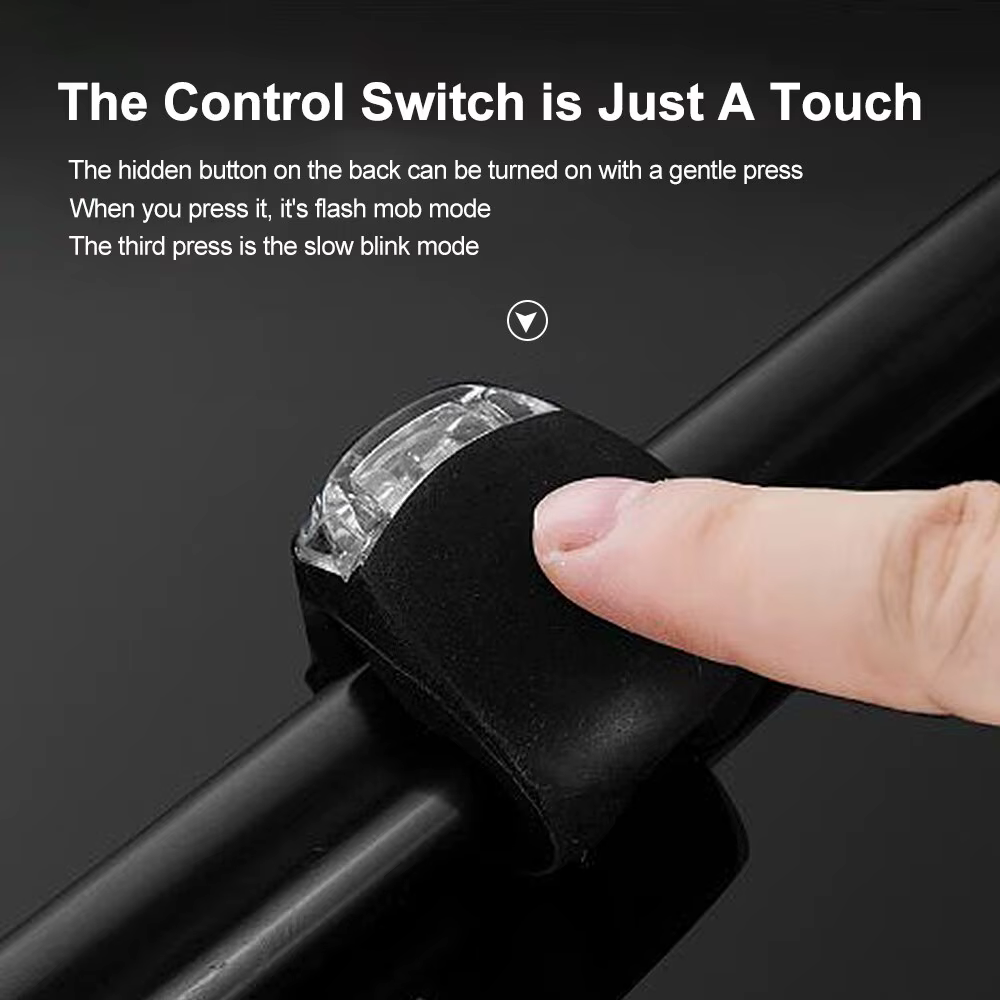 Silicone LED Lumières De Vélo Étanche Tête Avant Lumière Vélo Roue Flash Lampe Arrière Nuit Avertiss