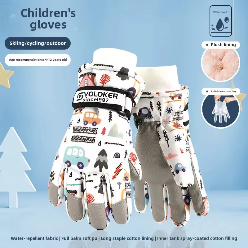 Gants de ski doublés imperméables, épais et chauds, antidérapants, spécialisés, accessoires de diver