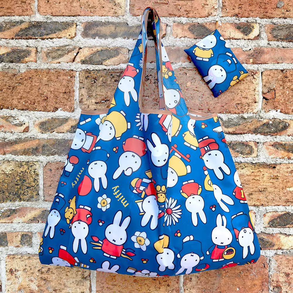 Sac de courses pliable Miffy écologique, grande capacité, en nylon imperméable, sac fourre-tout dura