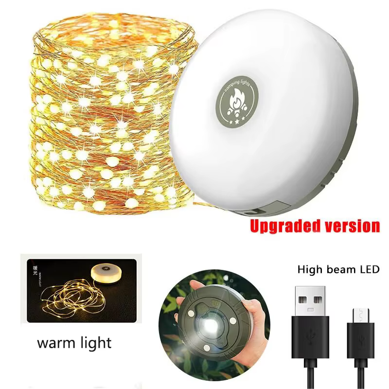 Bande de lampe LED pour Camping, 10M de long, étanche, Recyclable, ceinture lumineuse, décoration ex