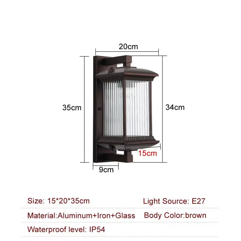 Lampe murale extérieure en métal, étanche, éclairage mural extérieur AC90-260V, éclairage mural exté