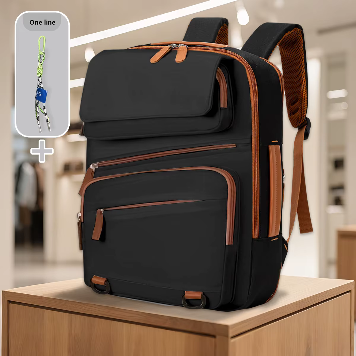 Sac à dos multifonctionnel de voyage de grande capacité, sac d'ordinateur de contrôle gratuit pour h