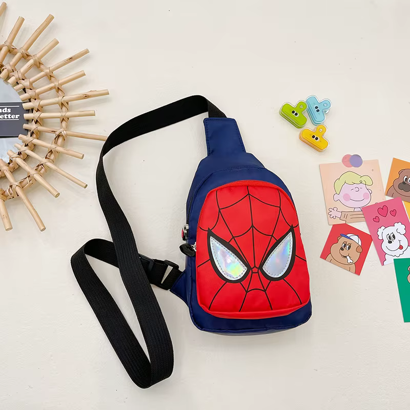 Sac de poitrine Spider-Man super cool, sac à bandoulière de dessin animé, sac décontracté tendance, 