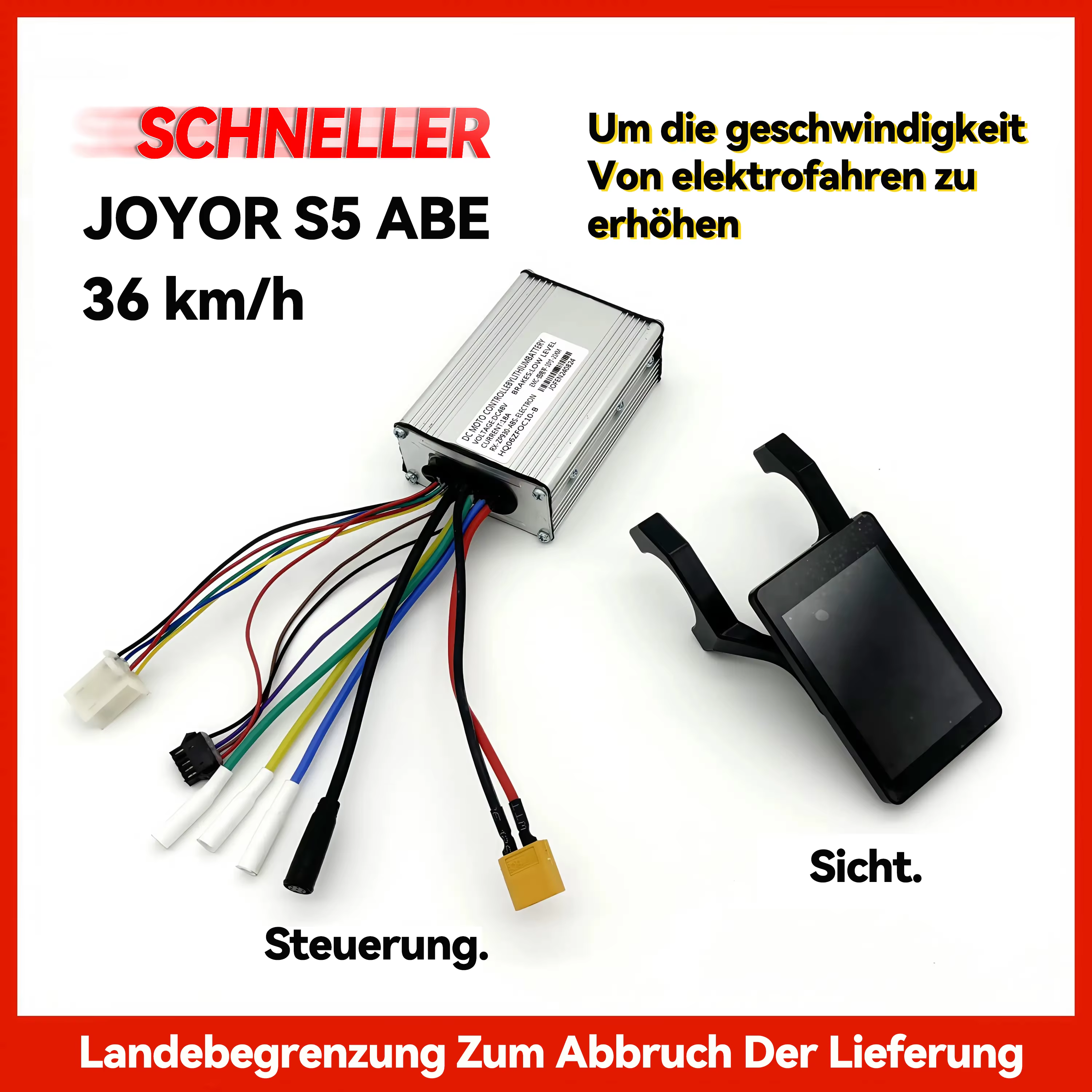 Kit de déblocage de vitesse JOYOR S5 ABE 36 km/h pour trottinette électrique - Mise à niveau du cont