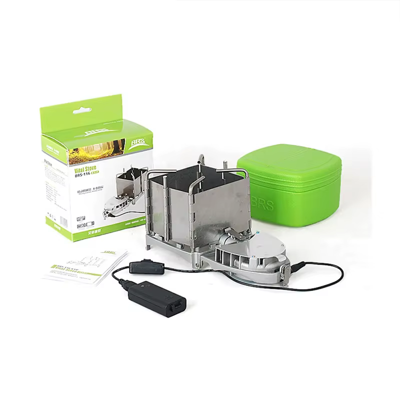 BRS 6000W poêle à bois extérieur pliable léger four à bois de chauffage cuiseur à charbon de bois BB