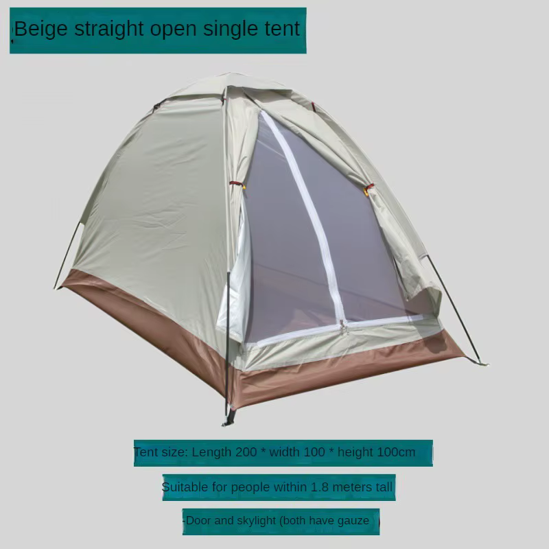 Tente individuelle ultralégère et portable, tente de camping en plein air avec protection contre le 