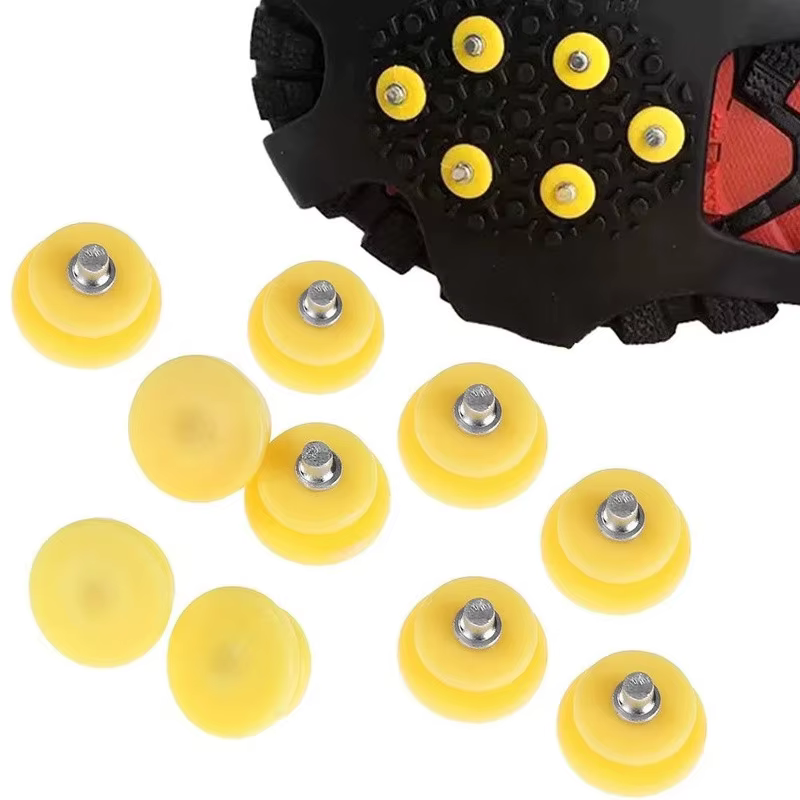 Chaussures de neige antidérapantes pour l'extérieur, 10 clous, Crampons en Silicone, Crampons, pince
