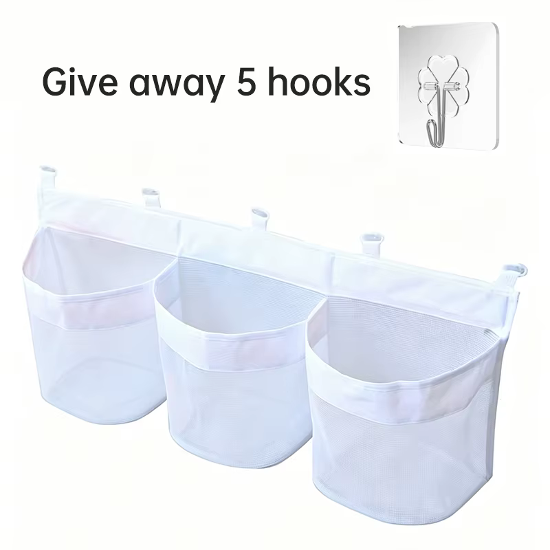 Sac de rangement pour salle de bain, sac mural multi-compartiments de grande capacité pour jouets, s