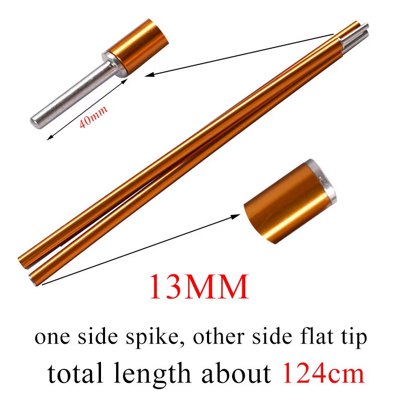 Cest UL 120CM de Long diamètre 13MM/16MM/19MM couleur noir/rouge tige de tente Support pôle abri bâc