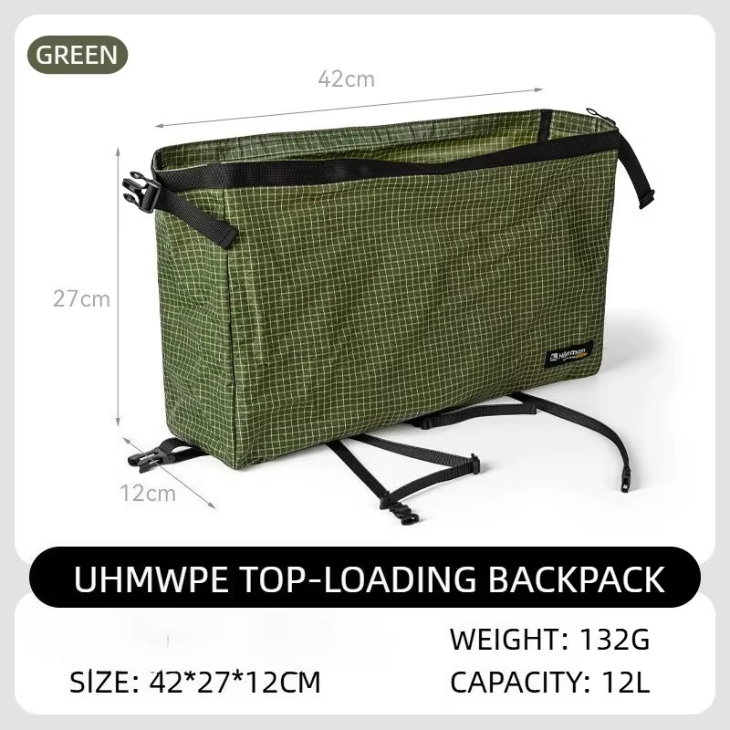 Sac à dos ultraléger avec couvercle supérieur, pochette d'extension imperméable, sac de rangement ex