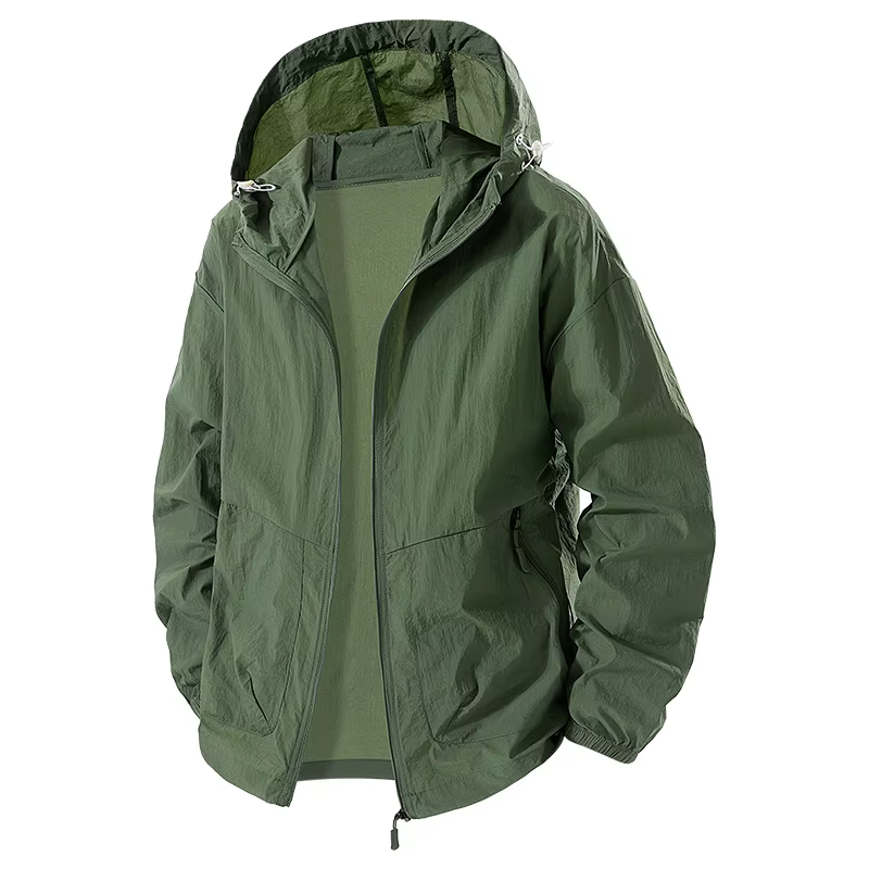 Veste de randonnée d'été UPF 50 + pour hommes, grande taille 8XL, imperméable, séchage rapide, coupe