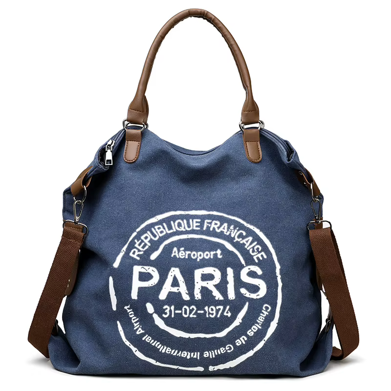 Sac à main en toile vintage pour femme, sac à main de grande capacité, sac incliné, sac de colonne v