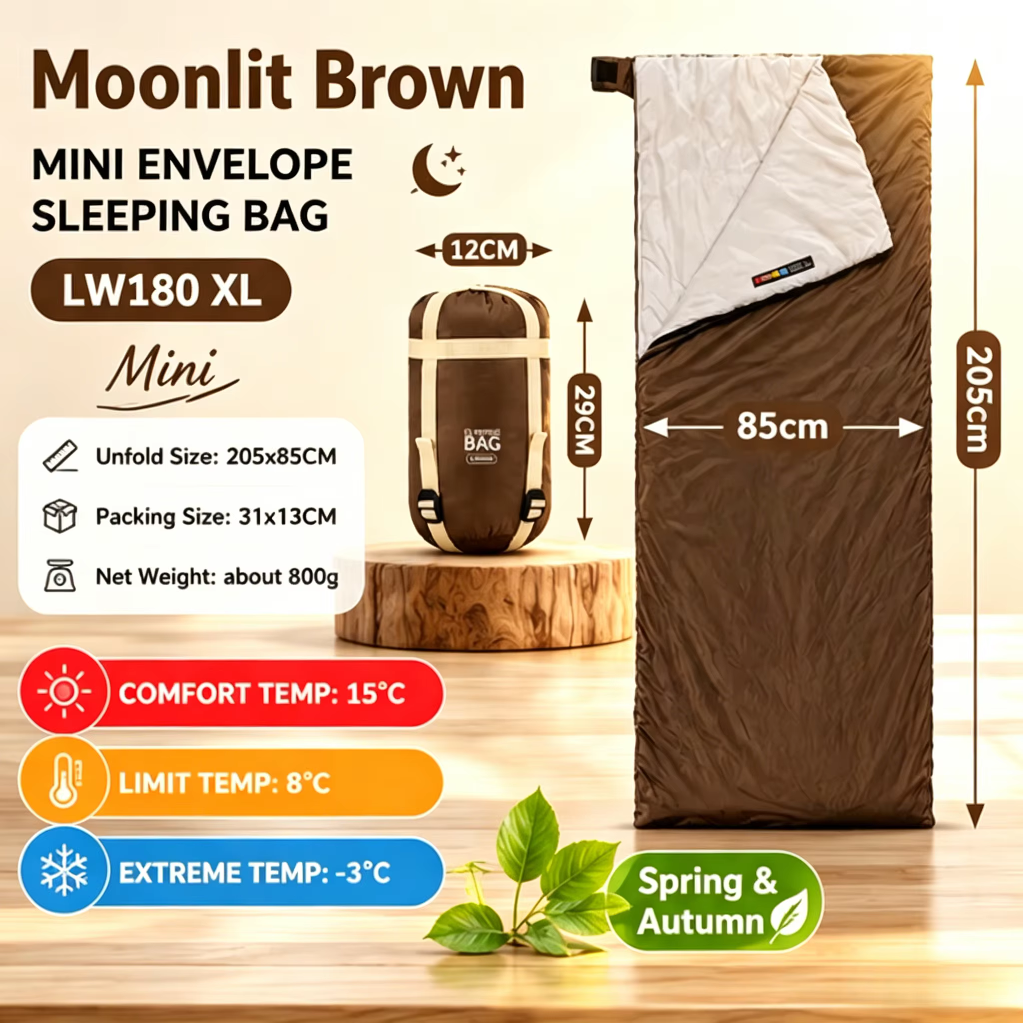 Sac de couchage extérieur en coton ultraléger pliable facilement, sac de couchage portable léger pri