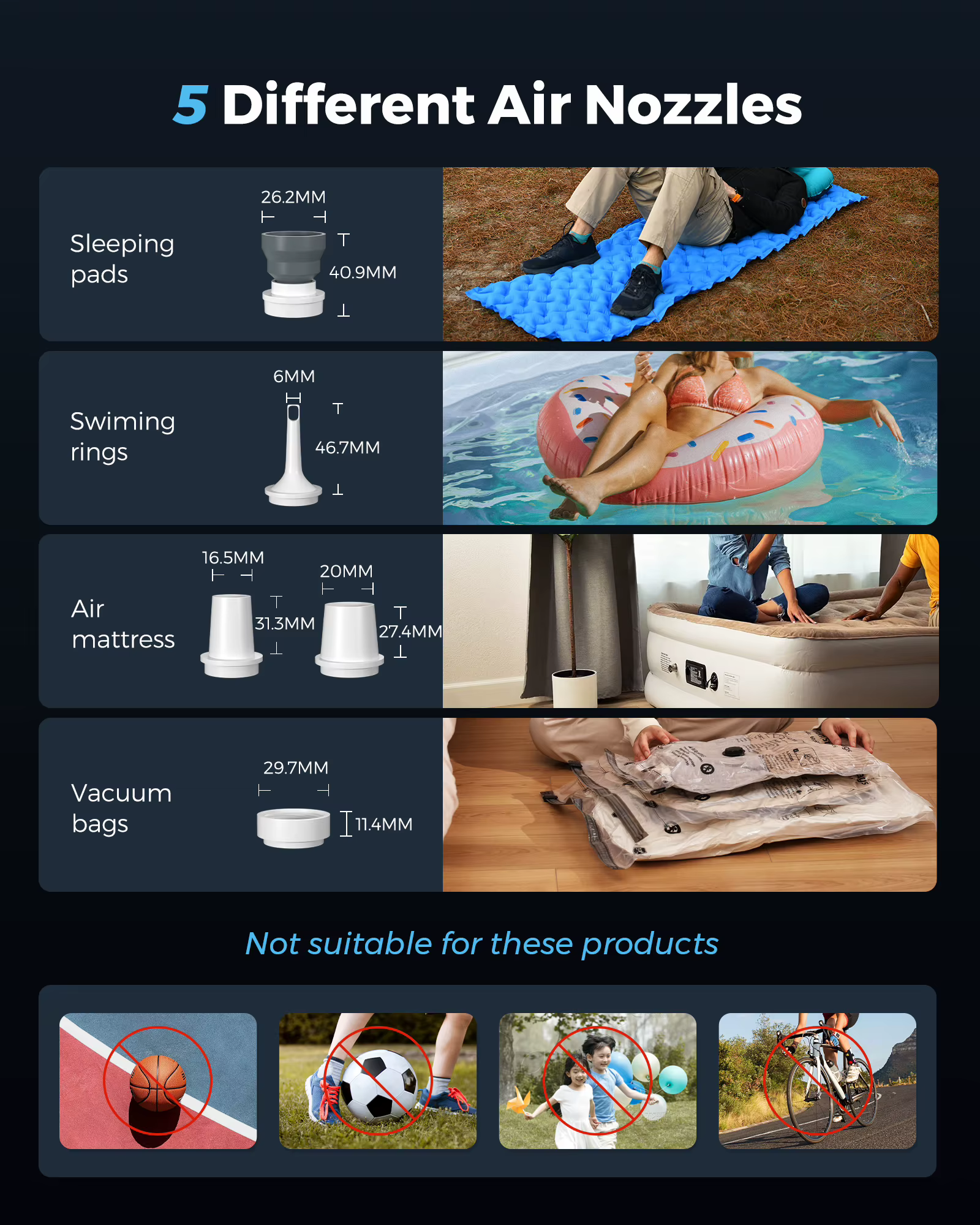 FLEXTAIL MAX PUMP 2 PRO - Gonfleur électrique à pompe à air portable avec lumière de camping et alim