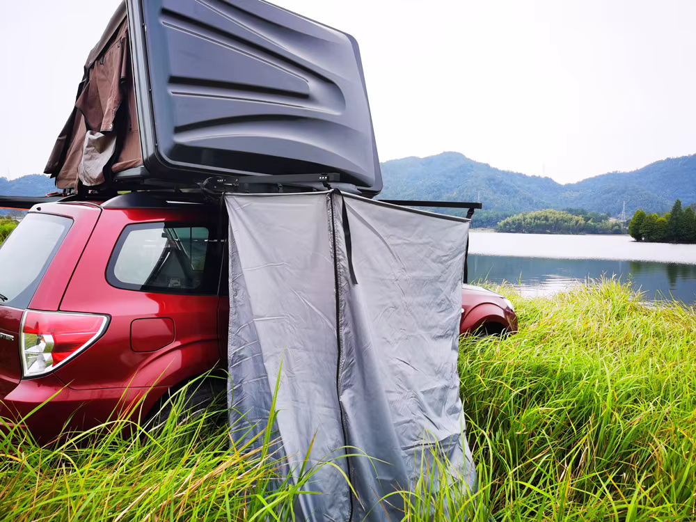 Option de douche latérale pour tente de camping, résistante aux intempéries