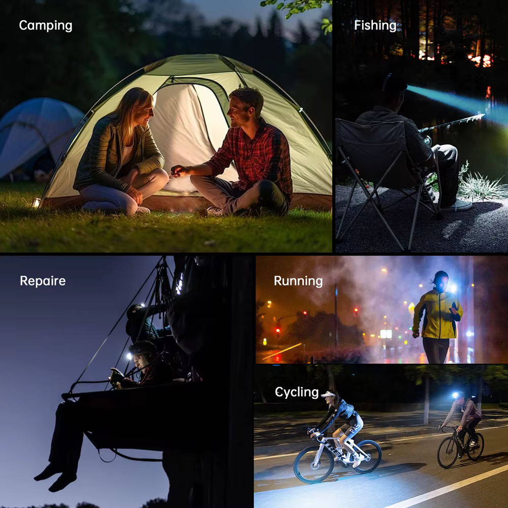 Lampe frontale SOFIRN HS42 2100lm 18650 EDC USB C rechargeable, lampe torche LED SST40 avec aimant p
