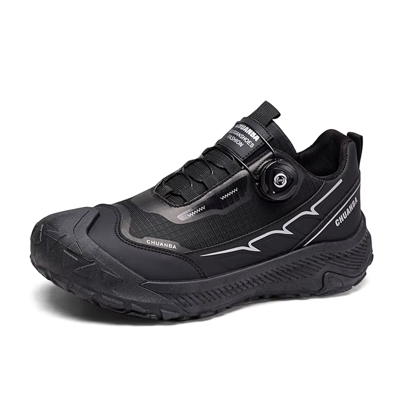 Baskets de Trekking à boucle rotative pour hommes, chaussures de randonnée à plateforme en plein air