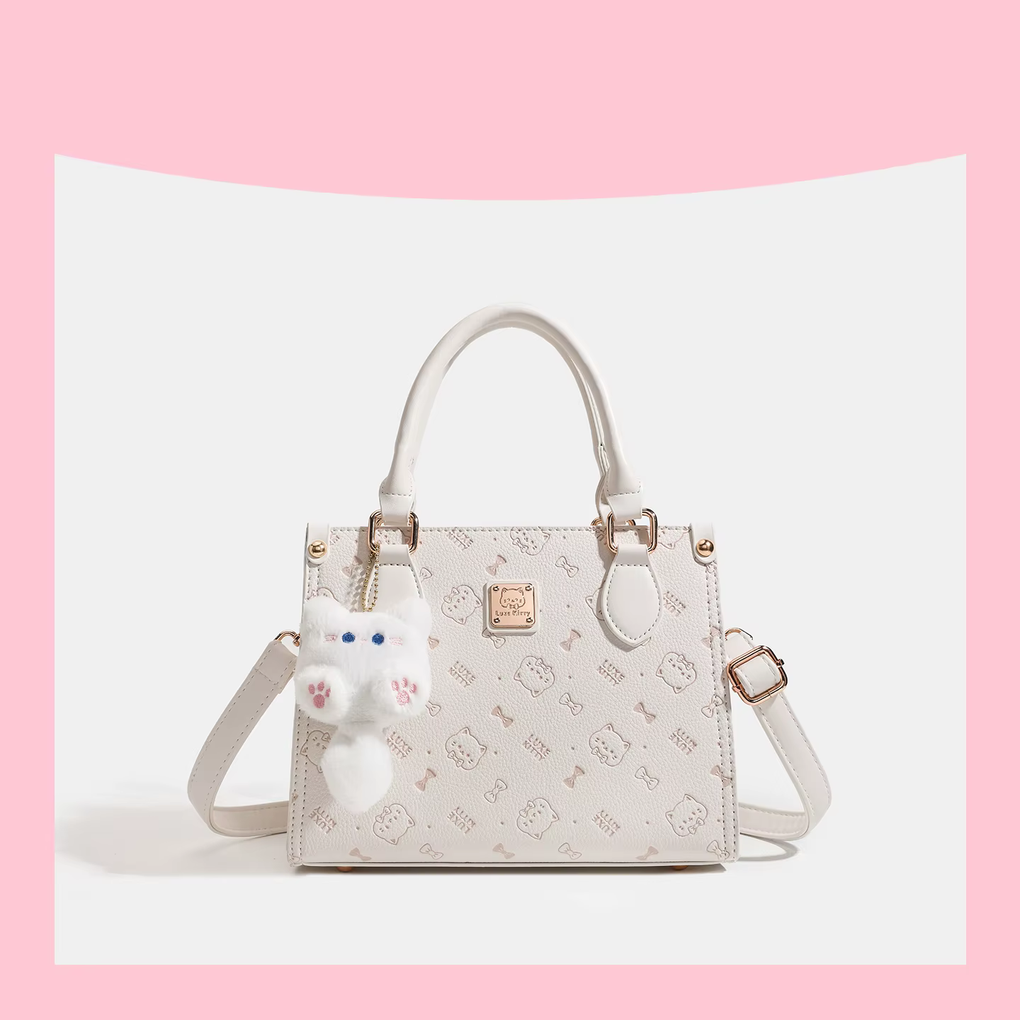 Sac à langer élégant en cuir uni pour femme, sac bandoulière de créateur, grande capacité, sac fourr