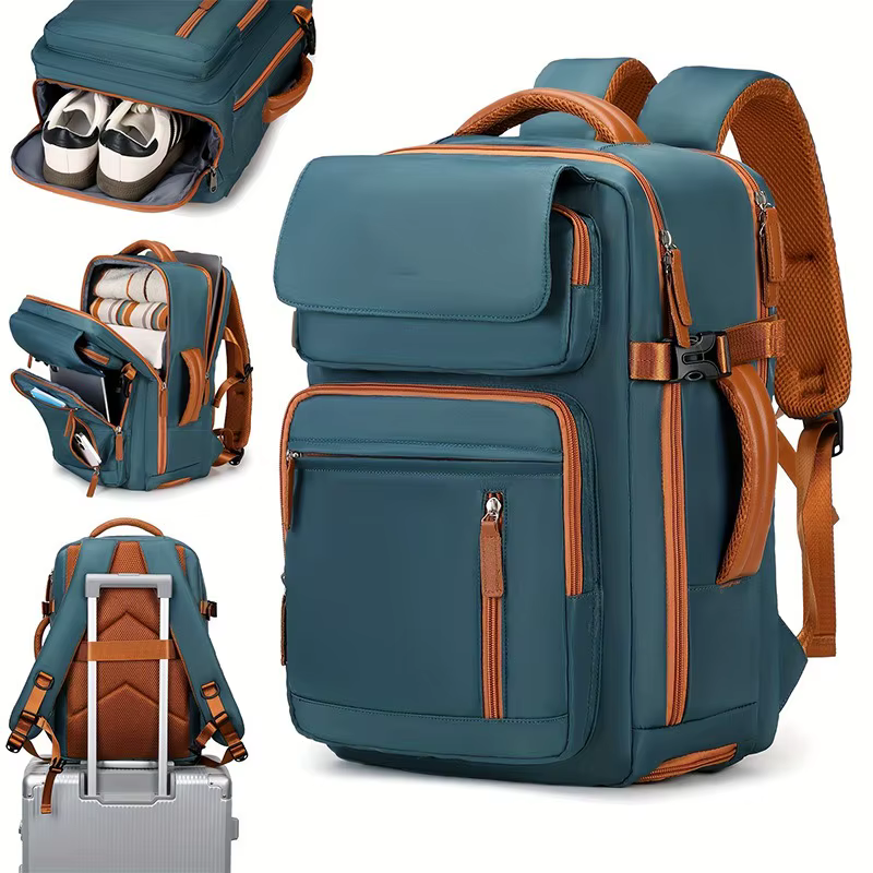 Sac à dos de voyage pour femme avec compartiment à chaussures adapté pour ordinateur portable de 15,