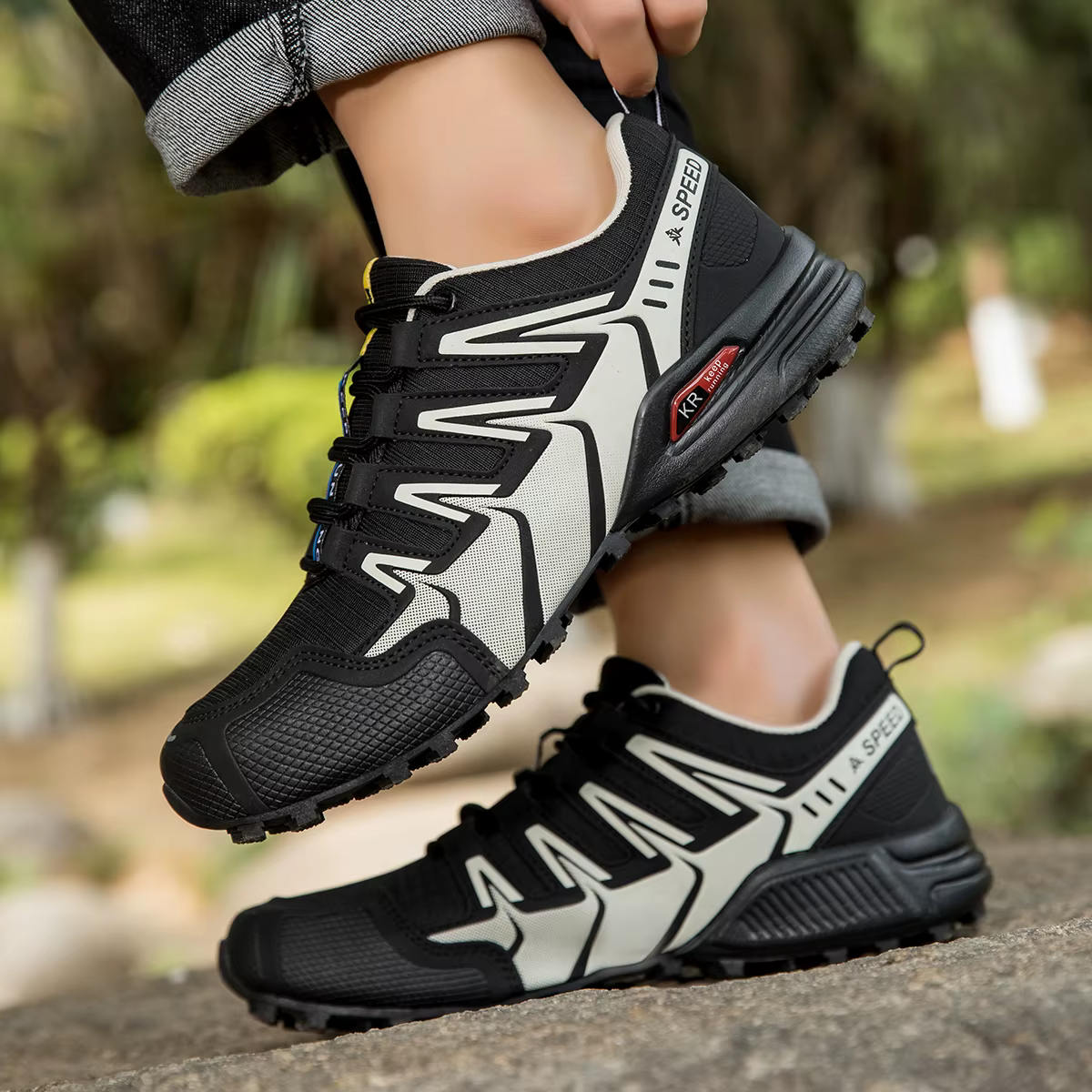 Chaussures de randonnée pour hommes, chaussures de sport tout-terrain, respirantes, résistantes à l'