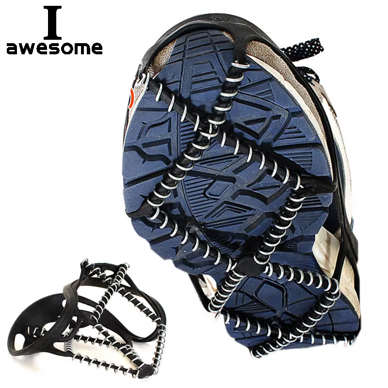 Crampons antidérapants poignée de glace 1 paire parc de neige glacée Camping Sports de plein air cou