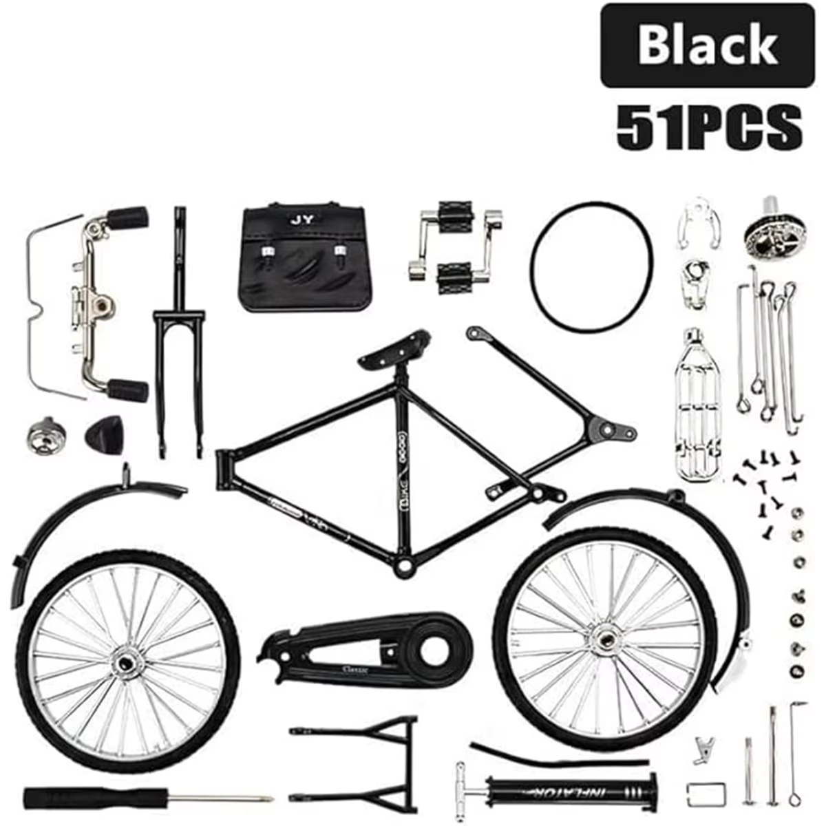 Modèle réduit de vélo rétro en alliage, vélo vintage classique, ornement de bureau, jouet de collect