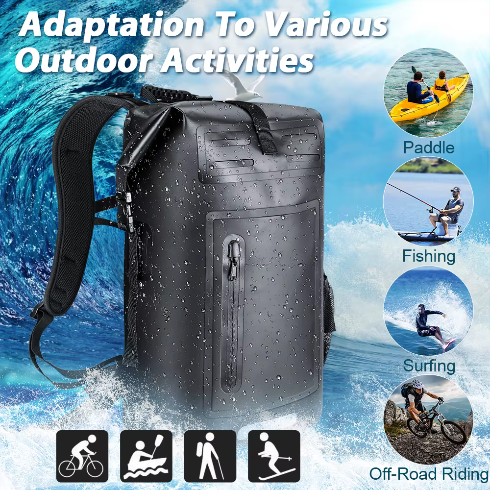 NEWBOLER Sac étanche pour randonnée, kayak, canoë, natation, camping, résistant à l'eau, grande capa