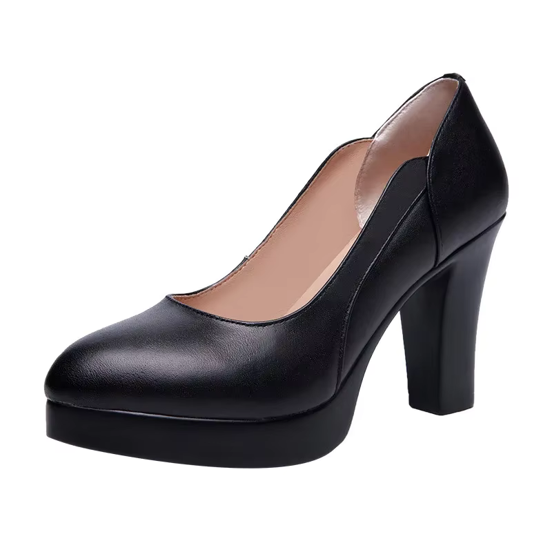Escarpins élégants pour femmes, petites tailles 32-43, à talons carrés hauts, collection Printemps 2