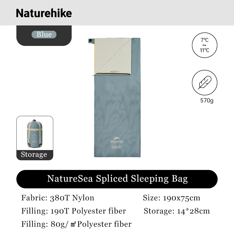 Naturehike – sac de couchage d'extérieur ultraléger, enveloppe d'hiver épissable, pour Camping, coue