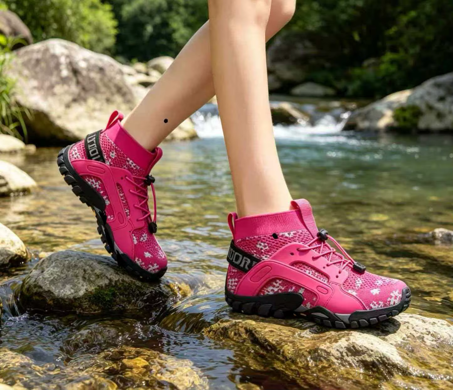Chaussures de randonnée respirantes pour femmes, baskets de trekking résistantes à l'usure, chaussur