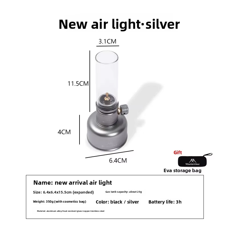 MOUNTAINHIKER nouveau ensemble de lumière à gaz extérieure pique-nique Camping rétro lumière d'ambia